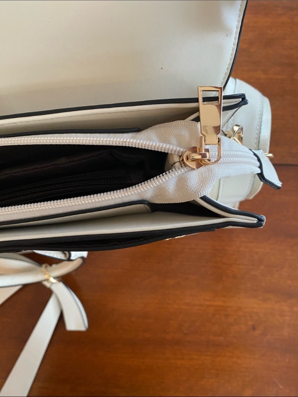 Cream Bow Accent Mosiso Laptop Satchel Bag - Picture 8 of 12